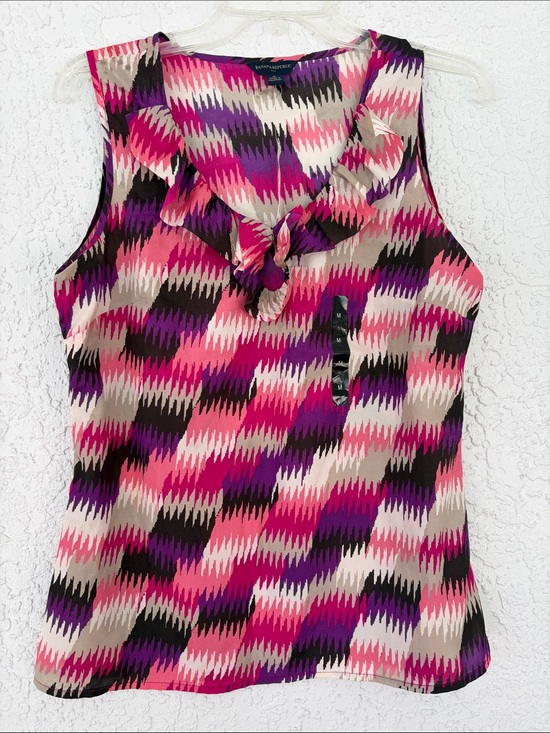 Banana Republic Tops - Banana Republic Sleeveless Ruffle-Neck Camisole in Pink, Purple & Cream size M